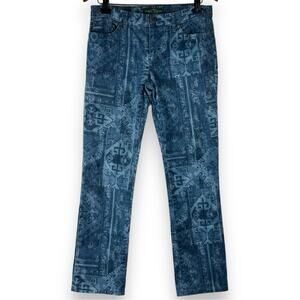 Patterned Blue Jeans